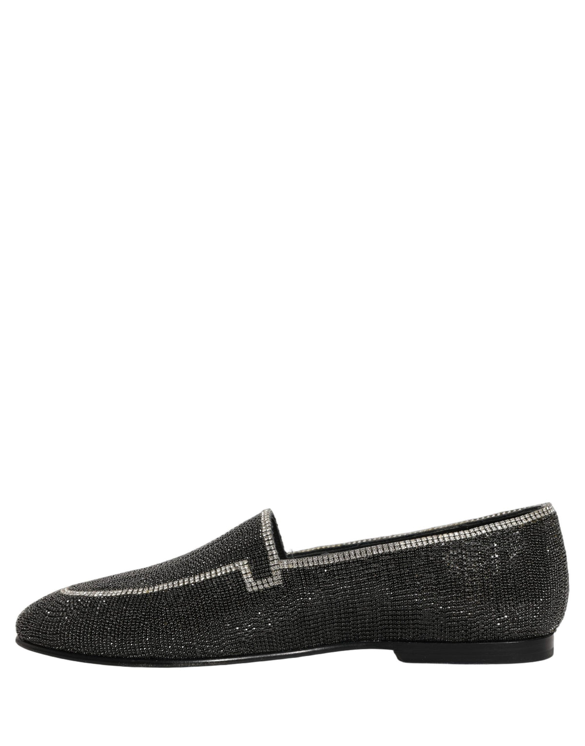 Dolce & Gabbana Schwarze Loafer mit Kristallverzierung für Herren
