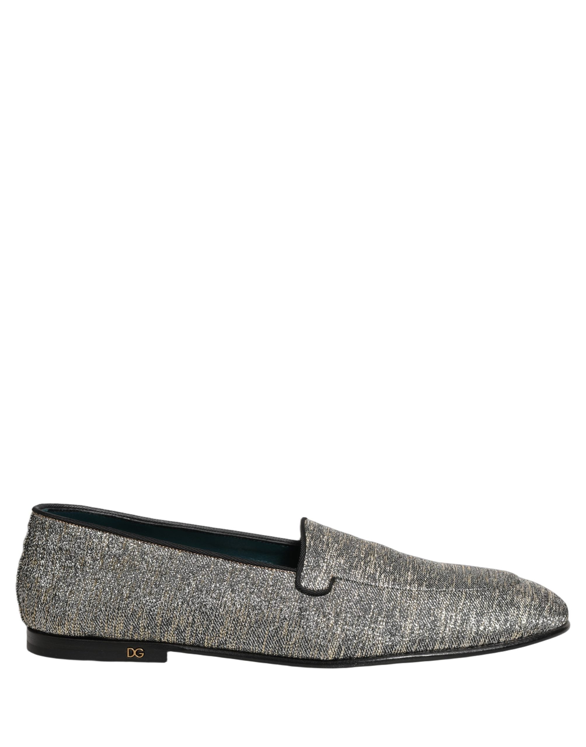 Dolce & Gabbana Graue Lurex-Glitzer-Loafer für Herren