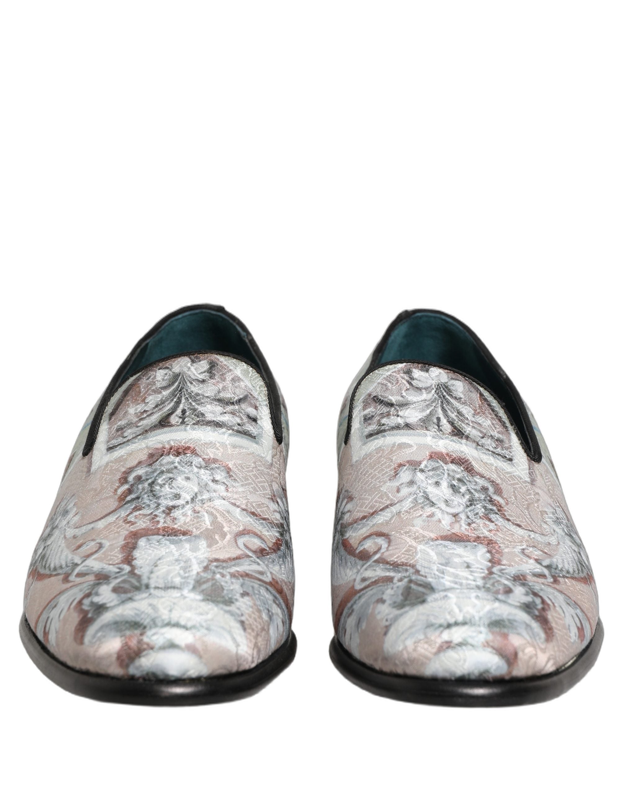 Dolce & Gabbana Multicolor Velvet Baroque Loafer-Pumps