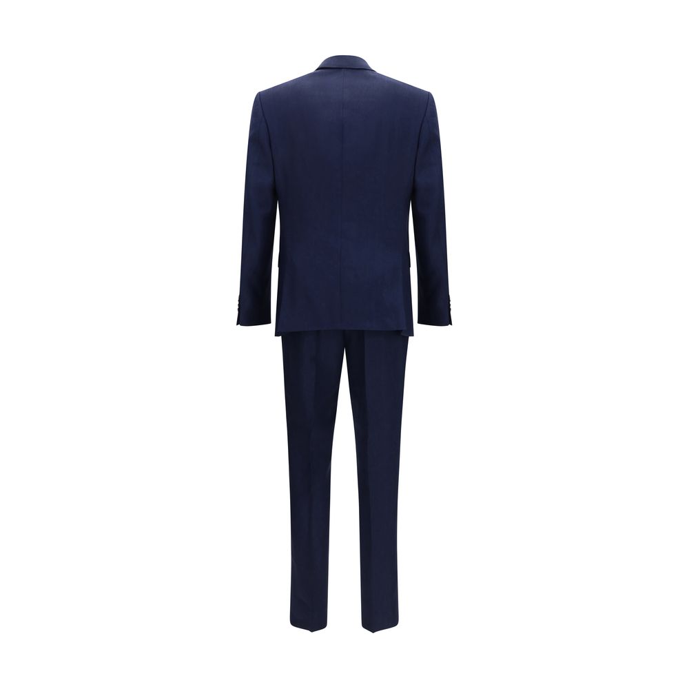 Hugo Boss Black Blaues Leinen-Zweiteiler-Anzug
