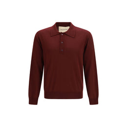 Valentino Garavani Bordeaux Woll-Polohemd Oves Aries