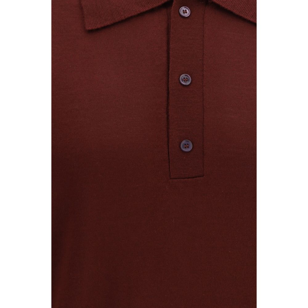 Valentino Garavani Bordeaux Woll-Polohemd Oves Aries