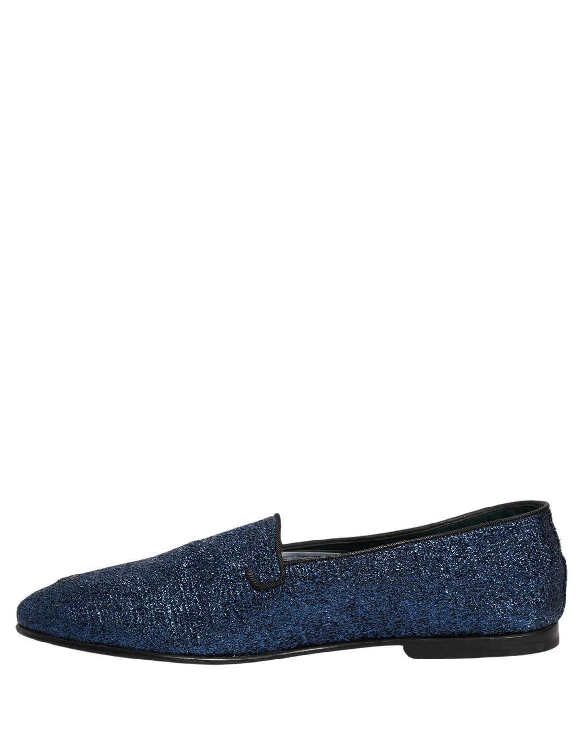 Dolce & Gabbana Blaue Glitzer Lurex DG Logo Loafer Pumps