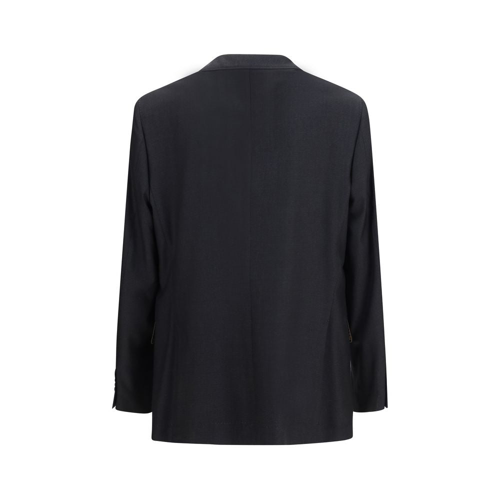 Brunello Cucinelli Schwarze Oversize-Jacke aus Wolle Oves Aries