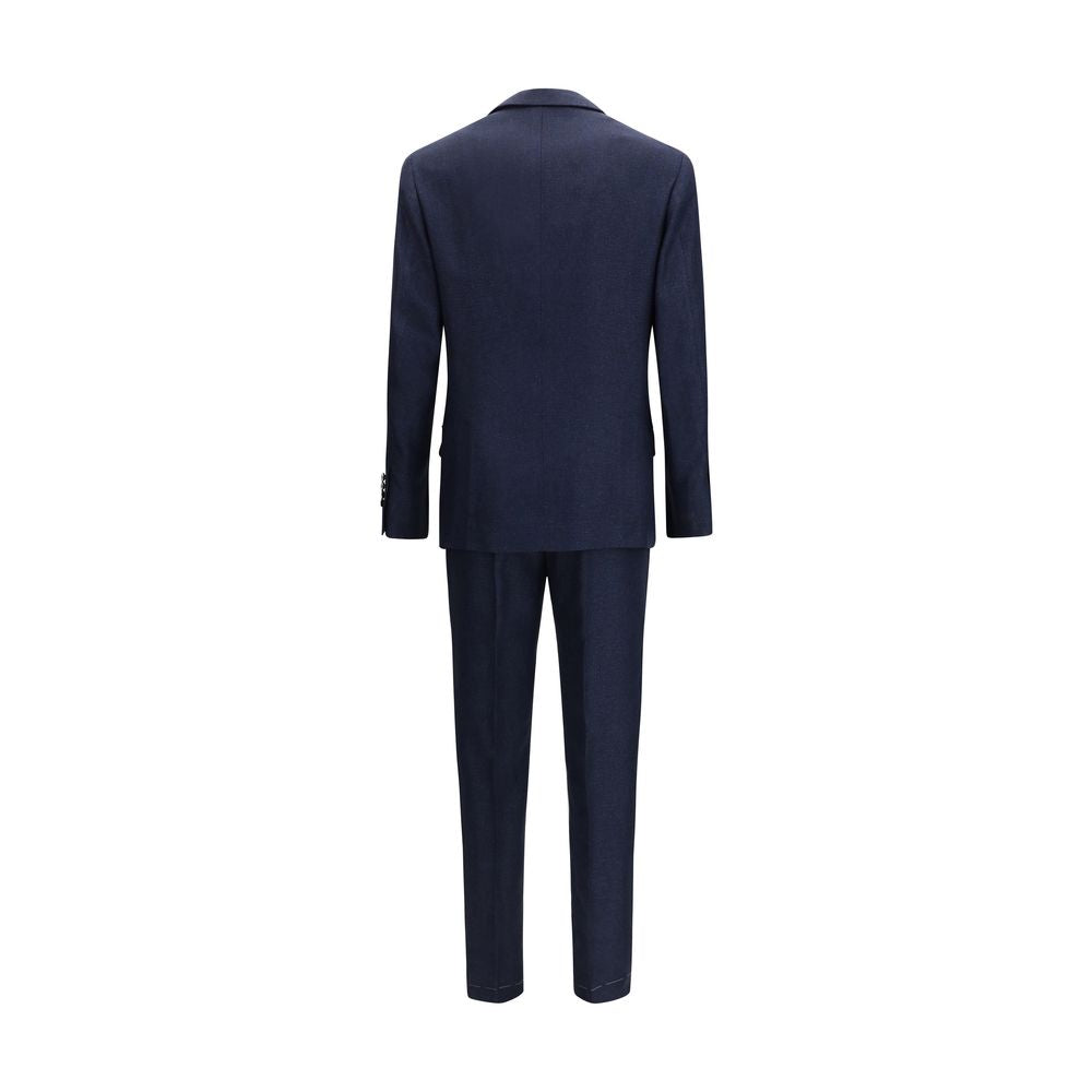 Brunello Cucinelli Blauer Wollanzug Oves Aries Zweiteiler