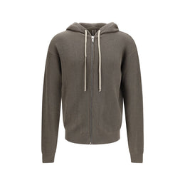 Rick Owens Grauer Woll-Kapuzenpullover Oves Aries