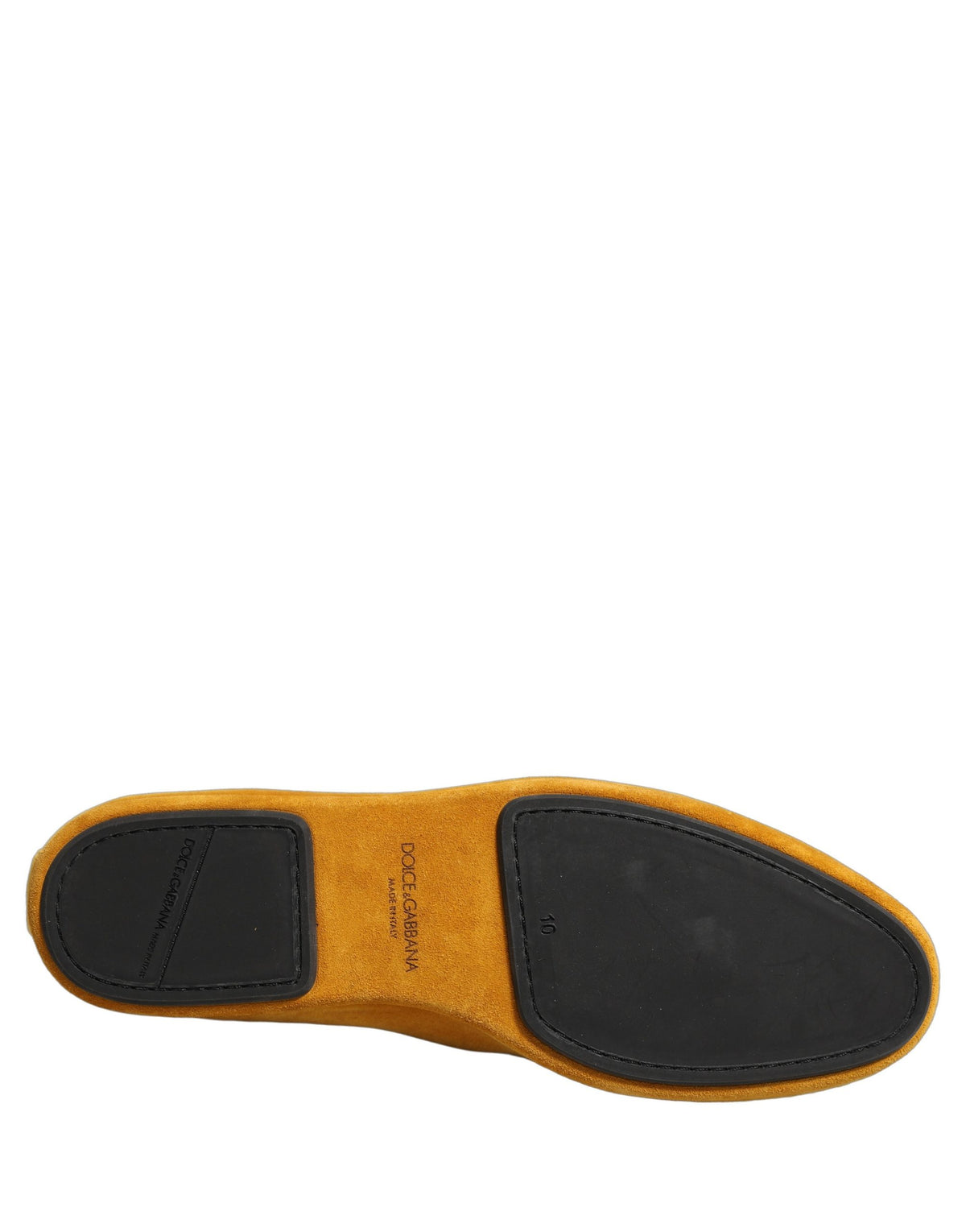 Dolce & Gabbana Herren-Slipper aus gelbem Samt für Anzüge