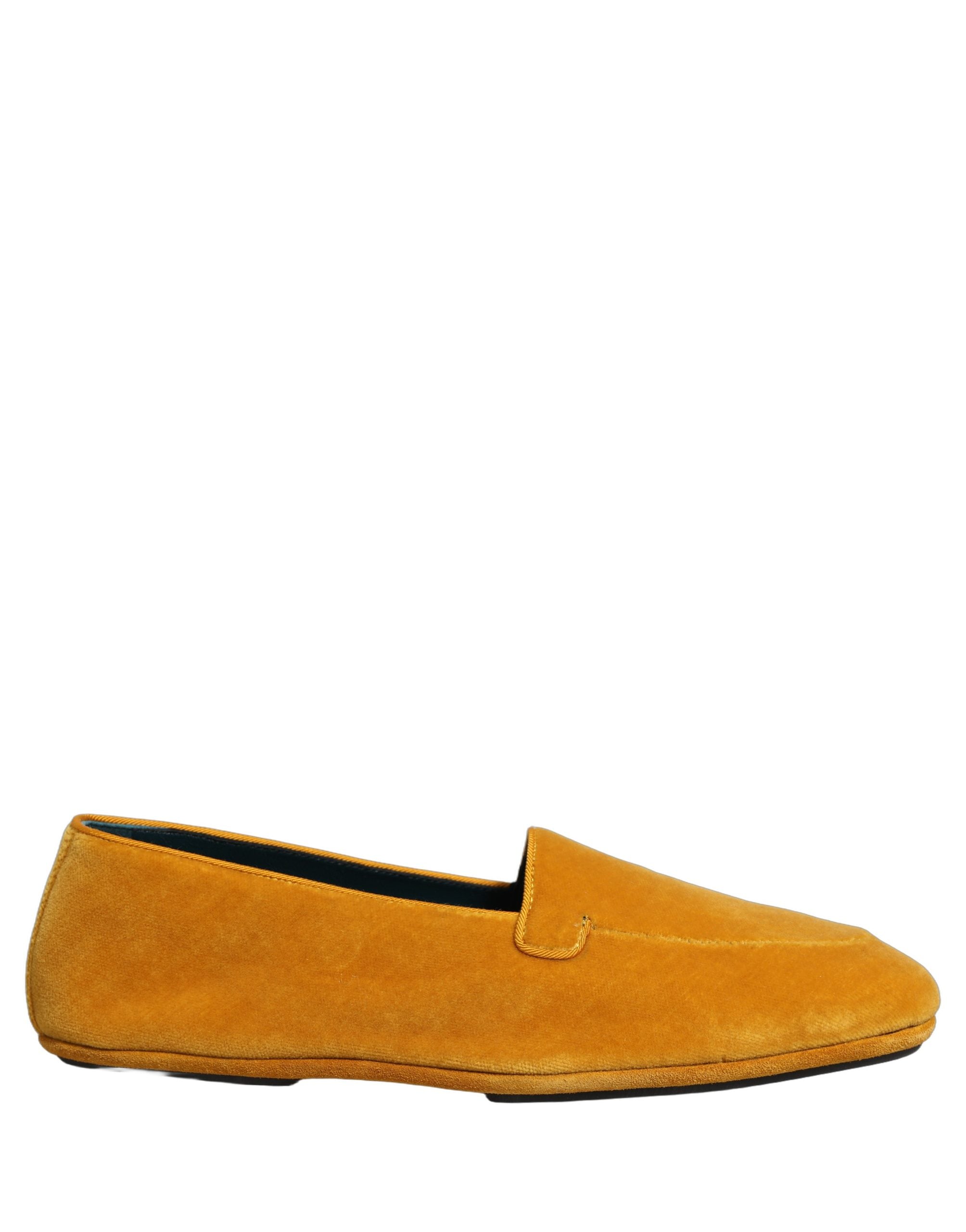 Dolce & Gabbana Herren-Slipper aus gelbem Samt für Anzüge