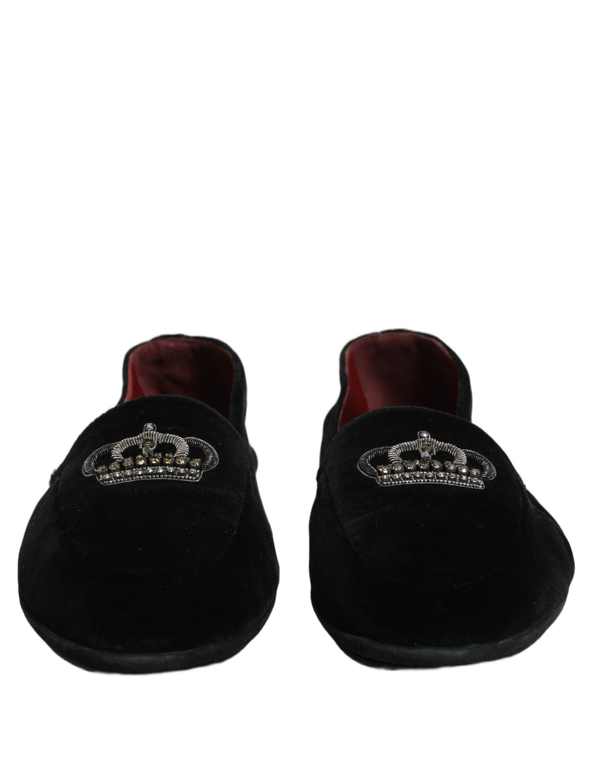 Dolce & Gabbana Schwarze Loafer mit Kronen-Applikation