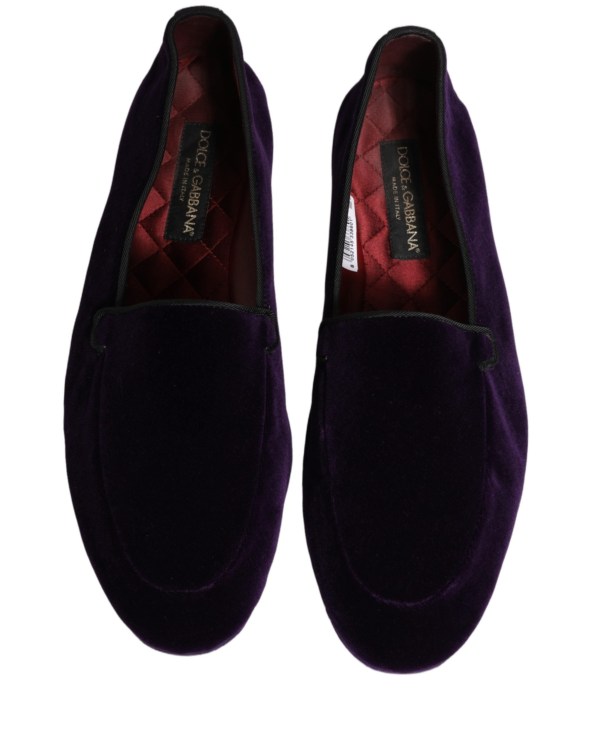 Dolce & Gabbana Violette Samt Loafer-Slipper für Herren