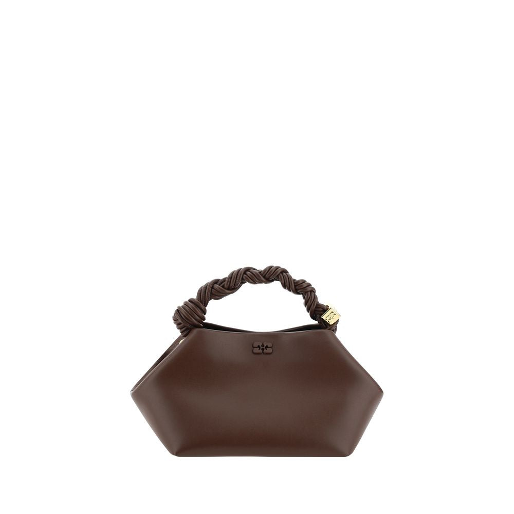 Ganni Braune Kalbsleder Bos Taurus Handtasche