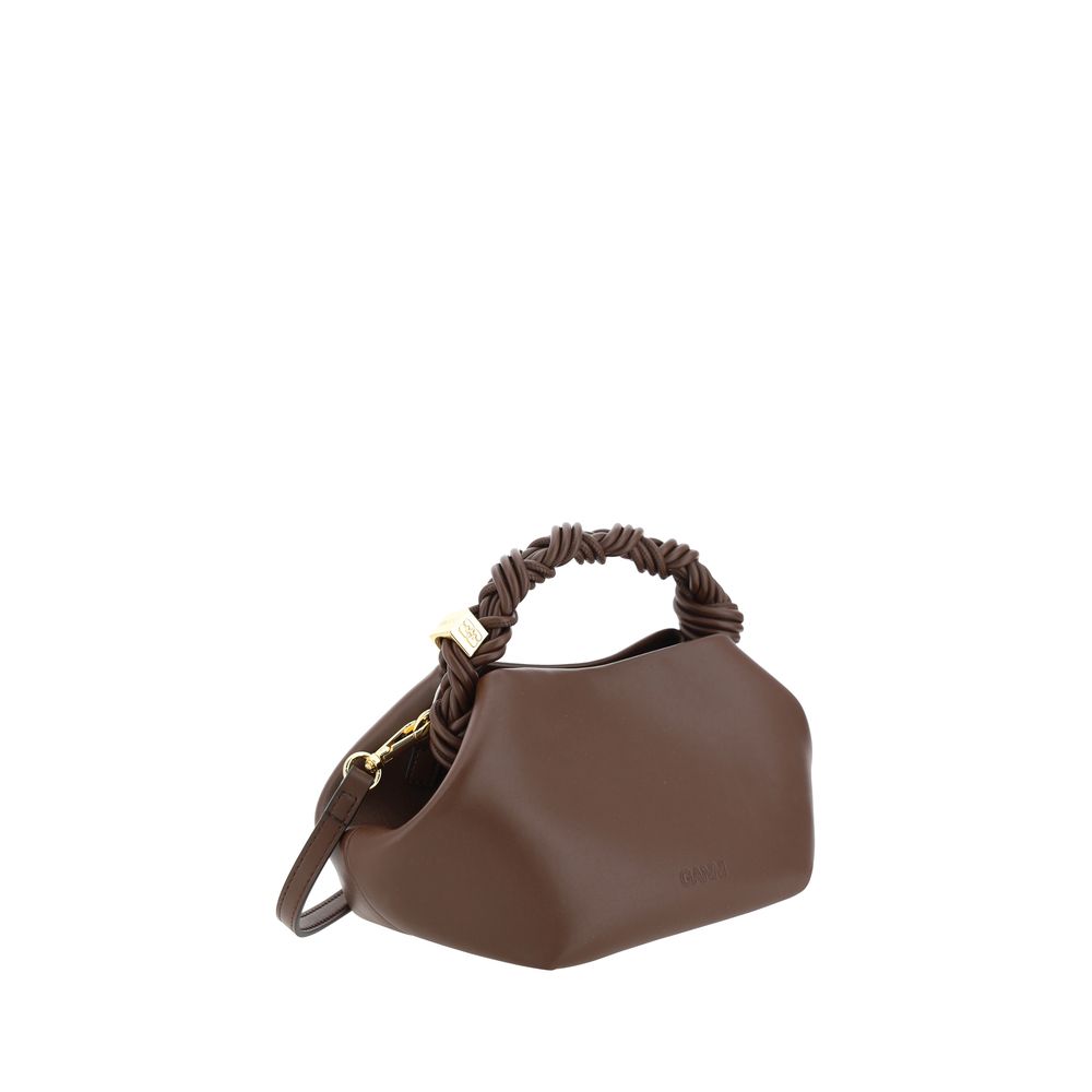 Ganni Braune Kalbsleder Bos Taurus Handtasche