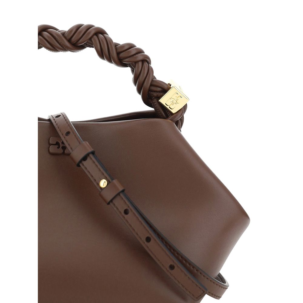 Ganni Braune Kalbsleder Bos Taurus Handtasche