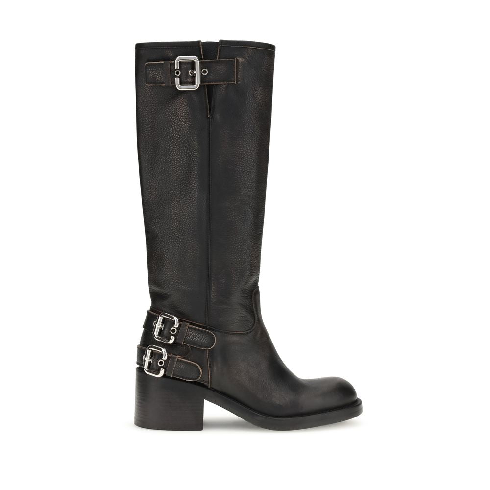 Chloé Schwarze Ankle Boots aus Kalbsleder Bos Taurus