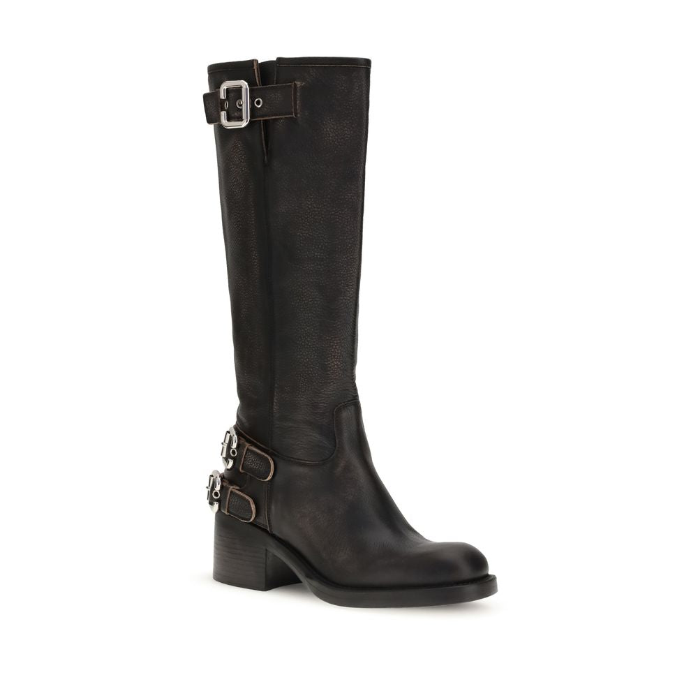 Chloé Schwarze Ankle Boots aus Kalbsleder Bos Taurus
