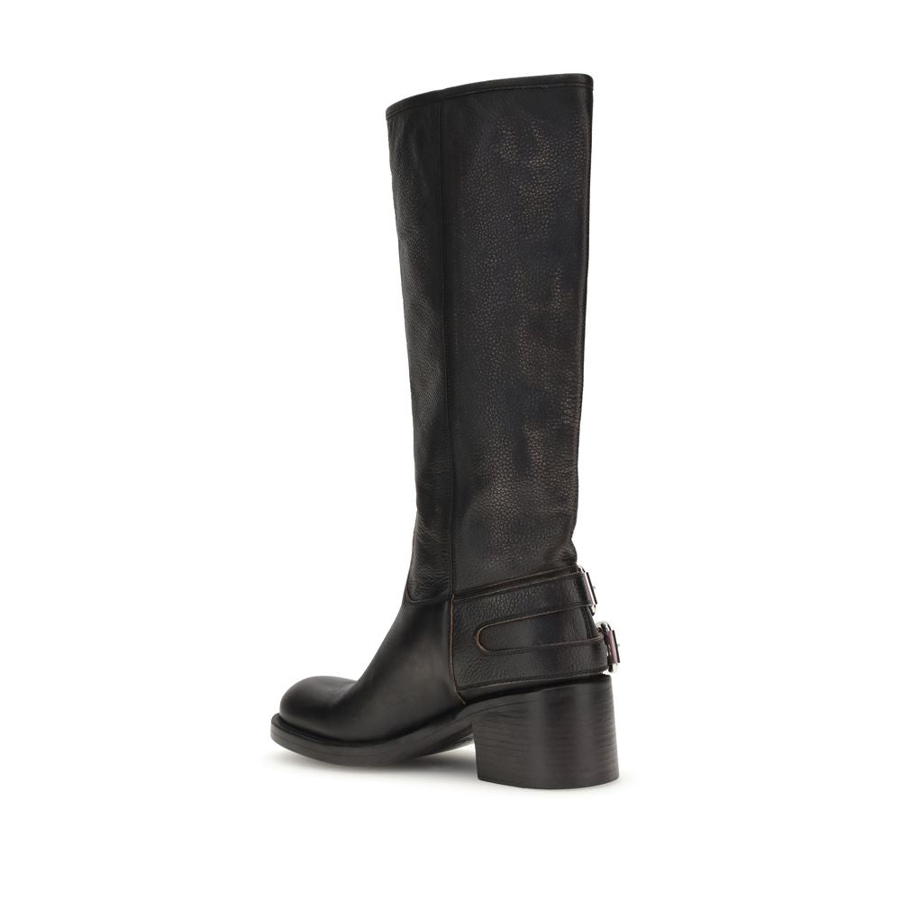 Chloé Schwarze Ankle Boots aus Kalbsleder Bos Taurus