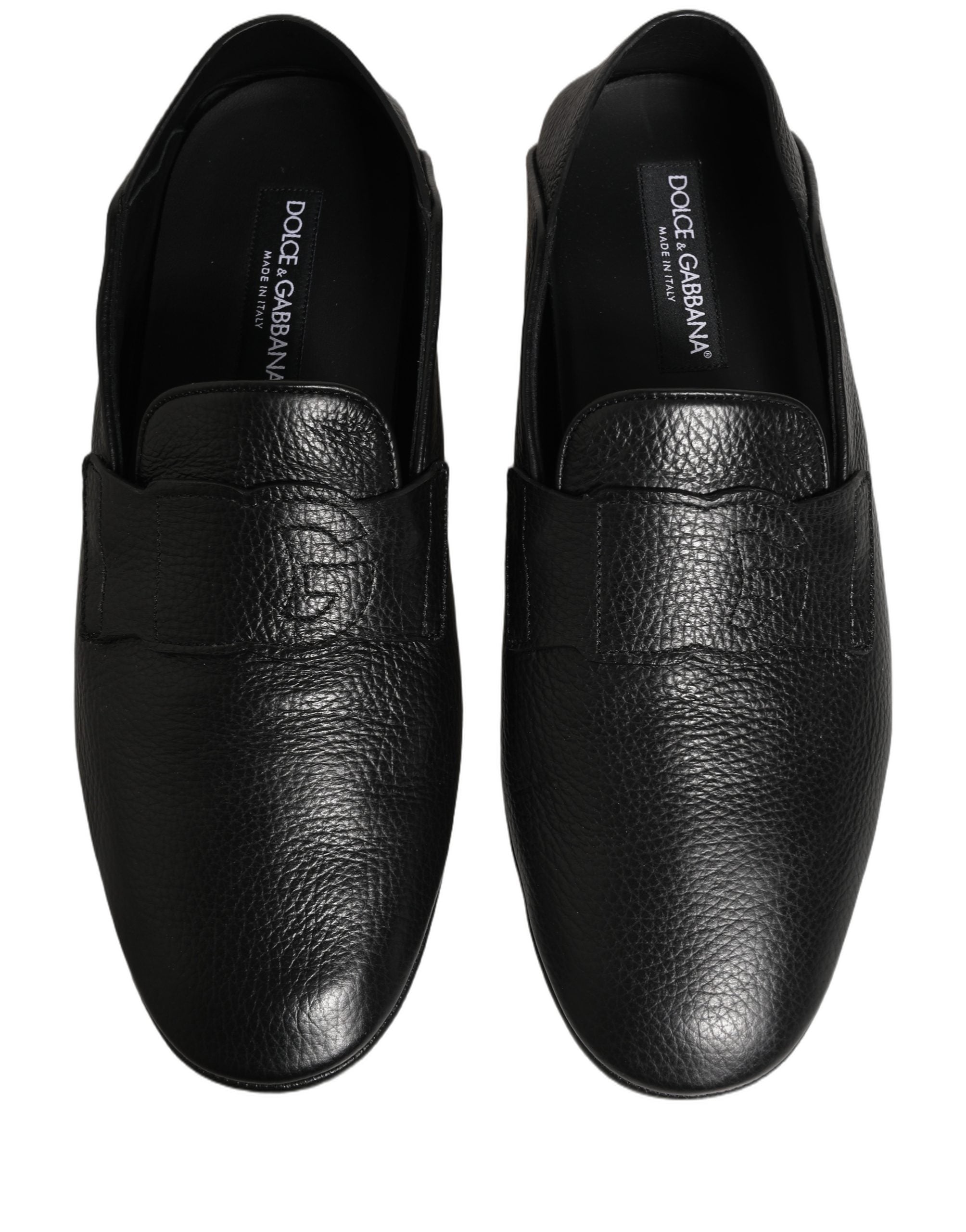 Dolce & Gabbana Schwarze Mokassins aus Hirschleder