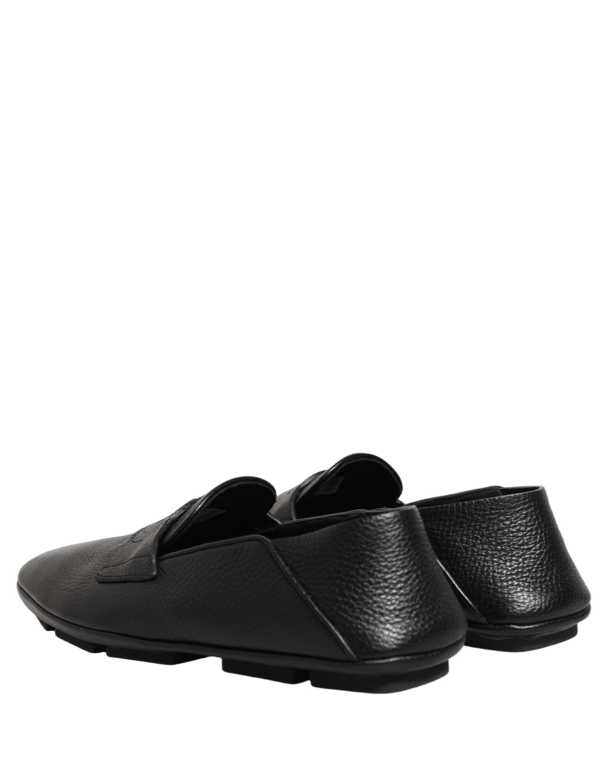 Dolce & Gabbana Schwarze Mokassins aus Hirschleder
