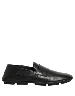 Dolce & Gabbana Schwarze Mokassins aus Hirschleder