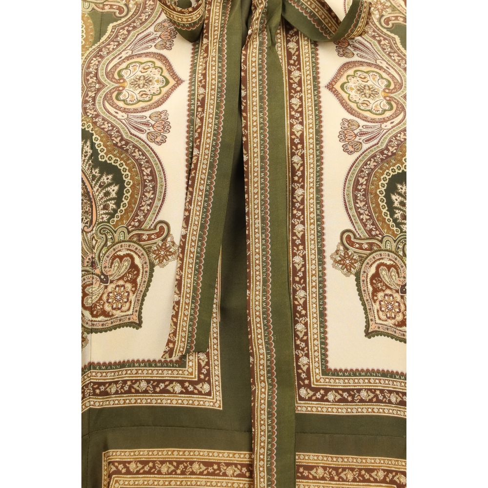 Zimmermann Mehrfarbiges Seiden-Freizeitkleid