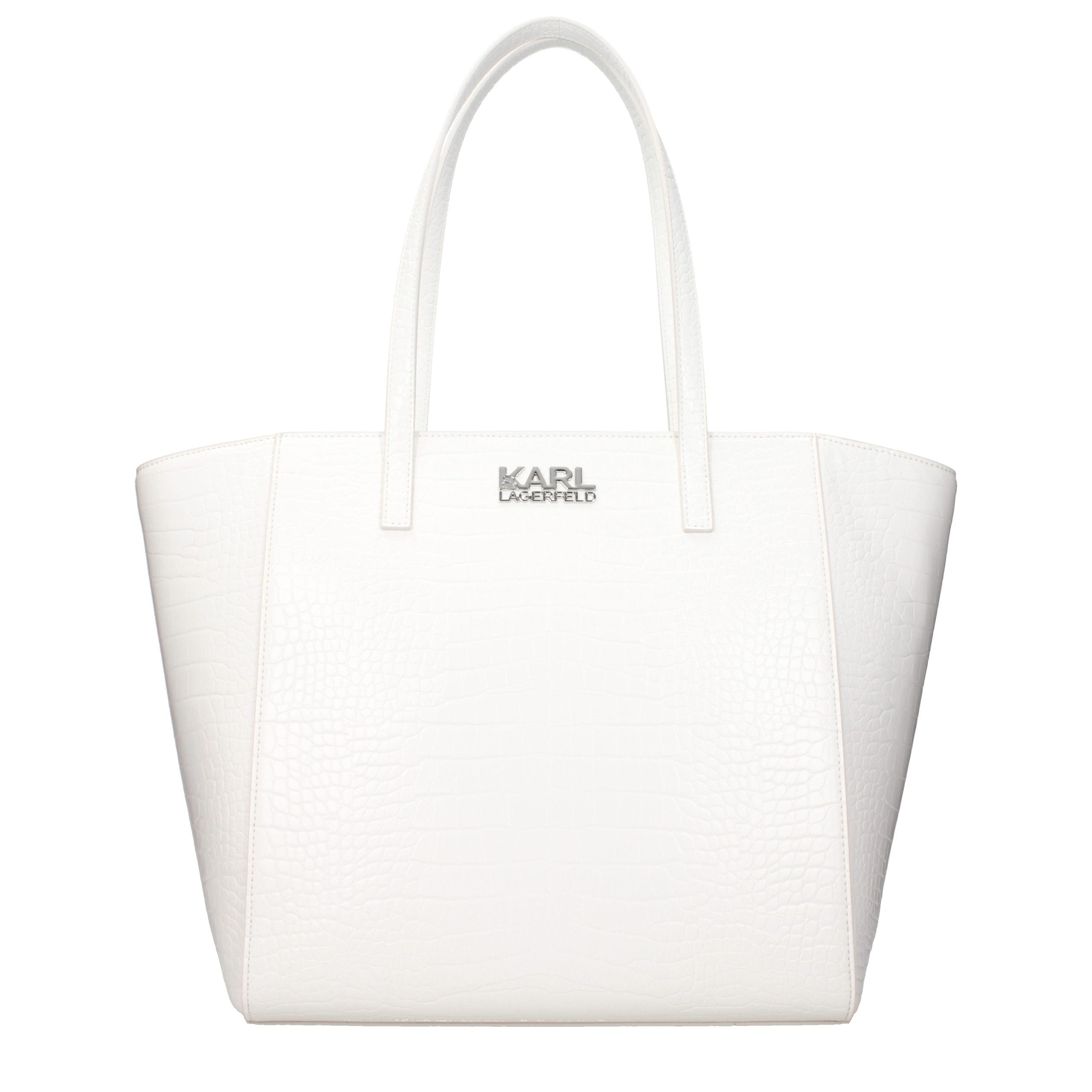 Karl Lagerfeld Weiße Schultertasche aus Polyethylen