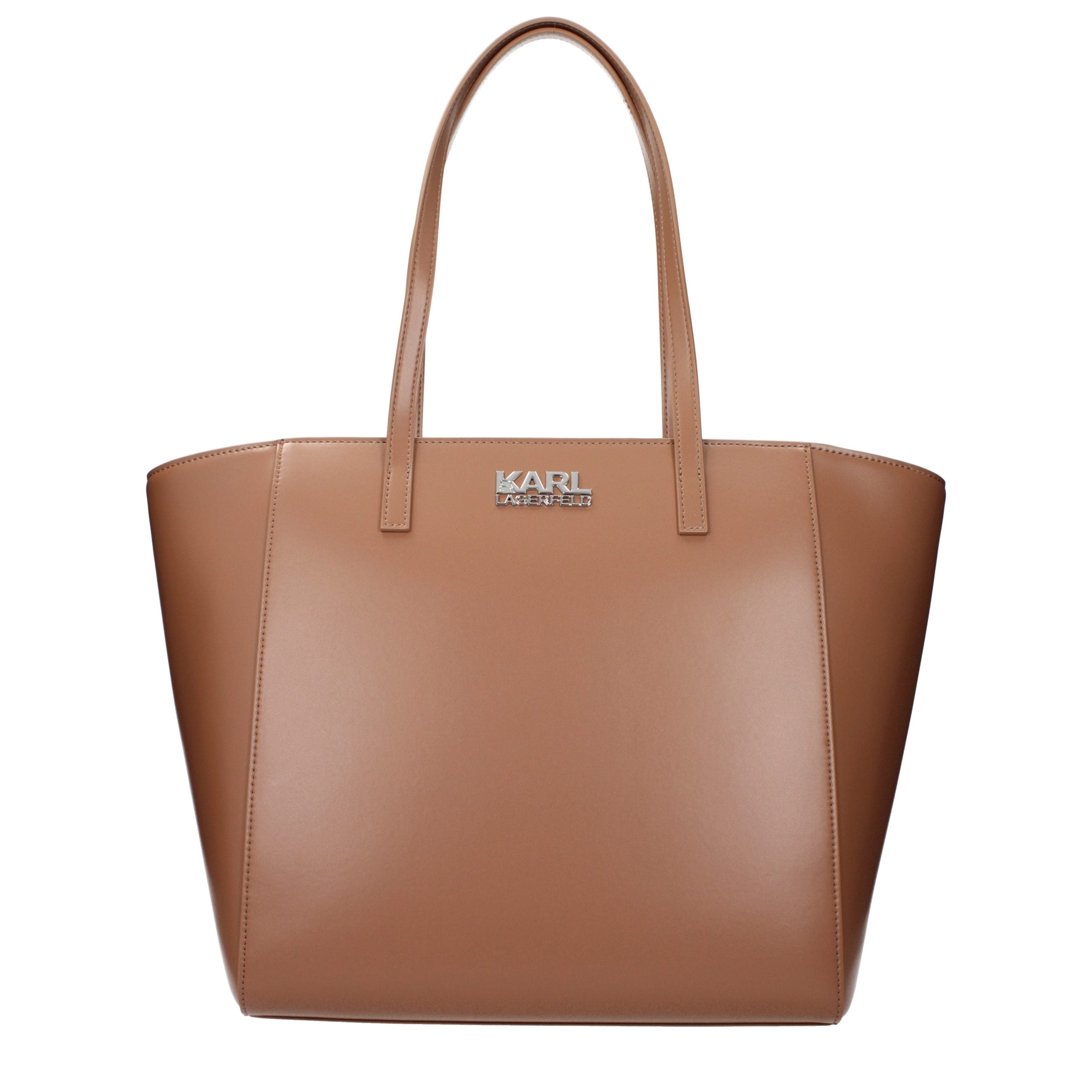 Karl Lagerfeld Schultertasche aus braunem Polyethylen