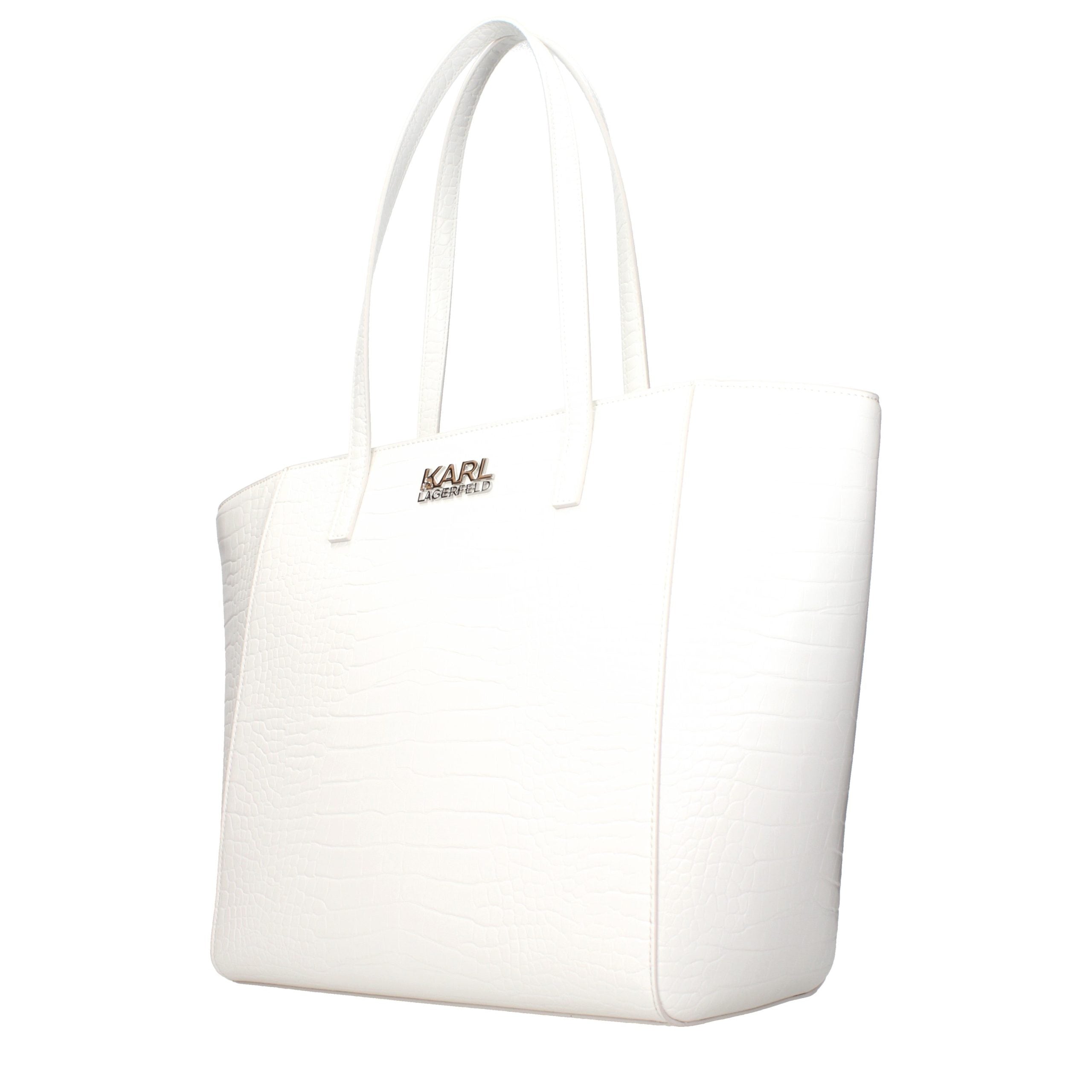 Karl Lagerfeld Weiße Schultertasche aus Polyethylen