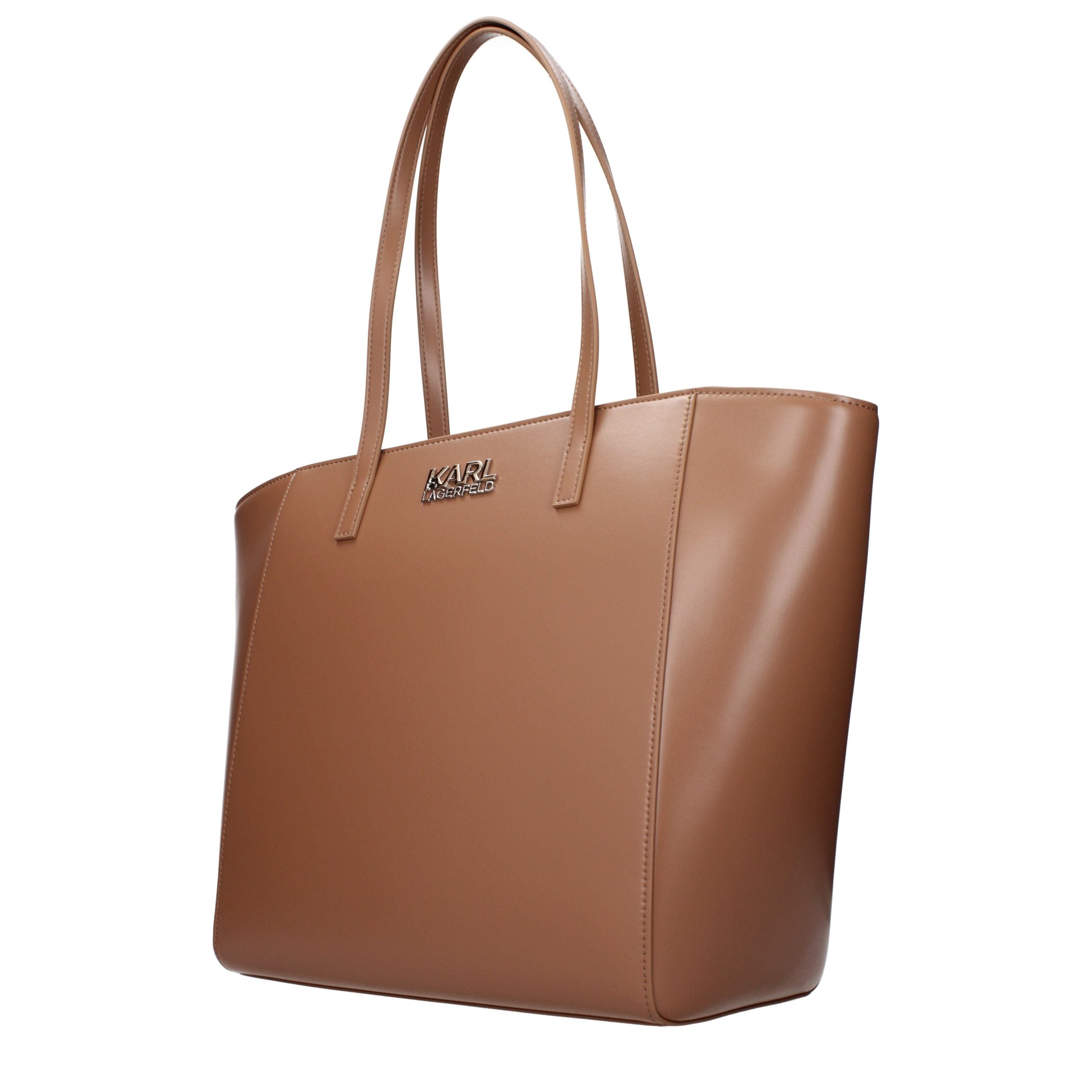 Karl Lagerfeld Schultertasche aus braunem Polyethylen