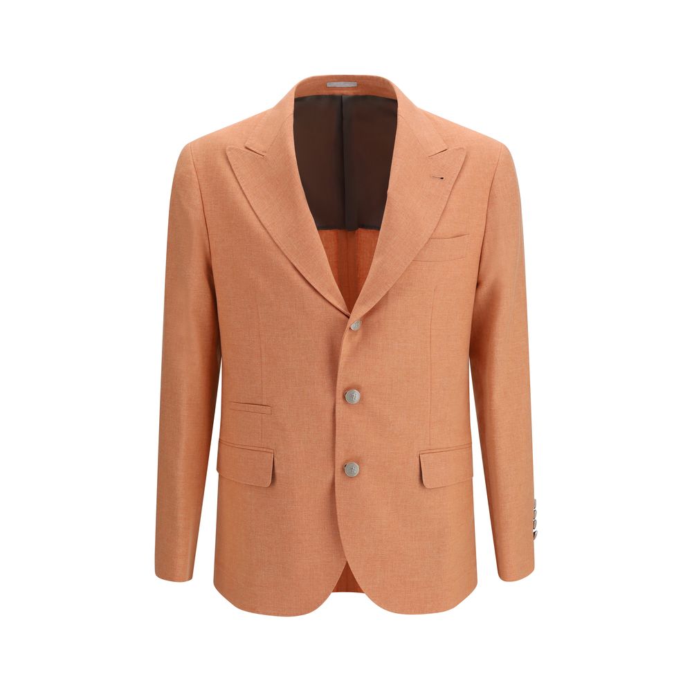 Brunello Cucinelli Orange Woll Oves Aries Sakko