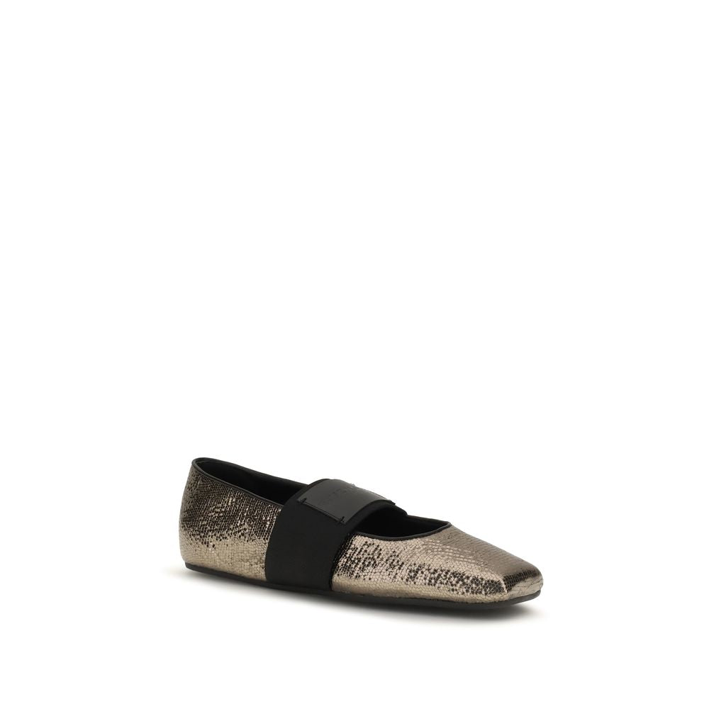 Givenchy Ballerinas aus goldenem Kalbsleder Bos Taurus