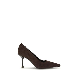 Jimmy Choo Braune Ziegenleder-Pumps mit hohem Absatz