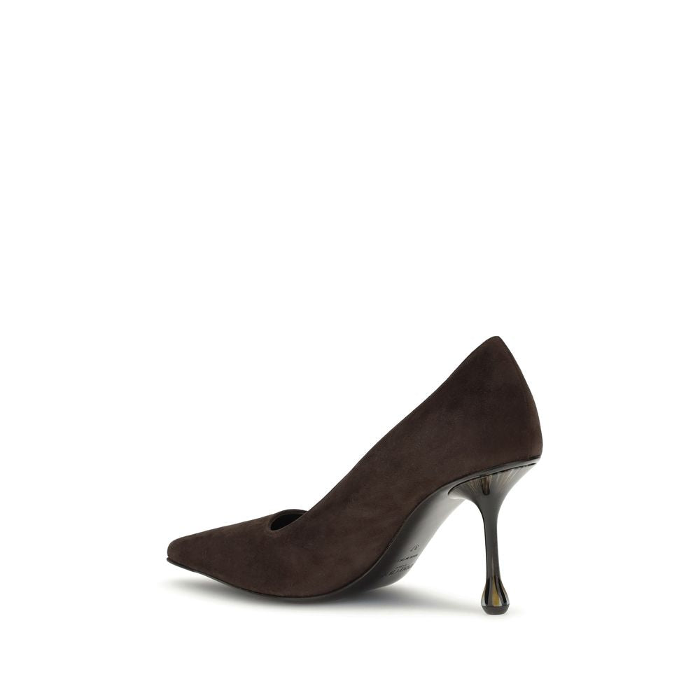 Jimmy Choo Braune Ziegenleder-Pumps mit hohem Absatz