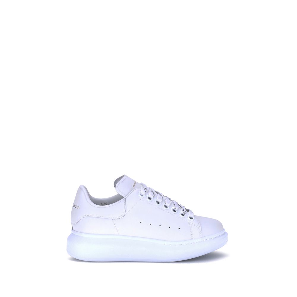 Alexander McQueen Weiße Bos Taurus Kalbsleder Plateau-Sneaker