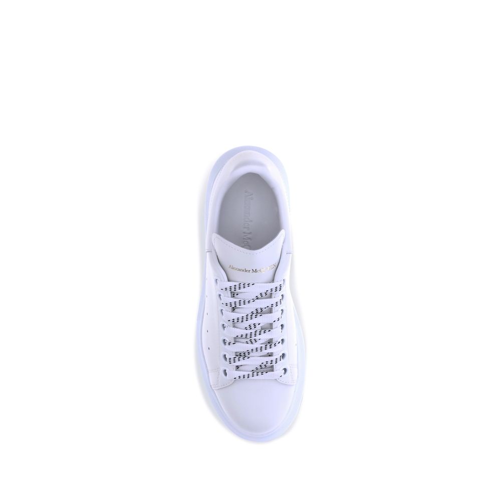 Alexander McQueen Weiße Bos Taurus Kalbsleder Plateau-Sneaker