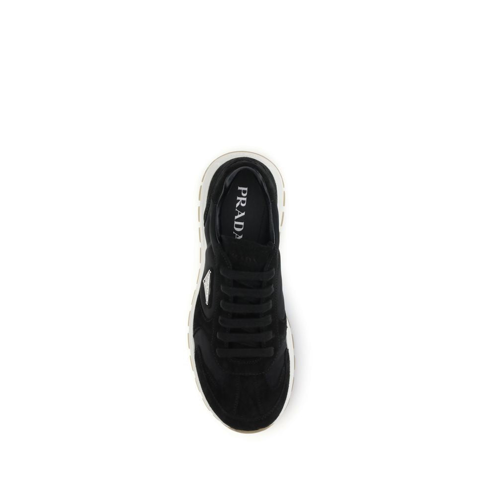Prada Schwarze Sneaker aus recyceltem Polyamid