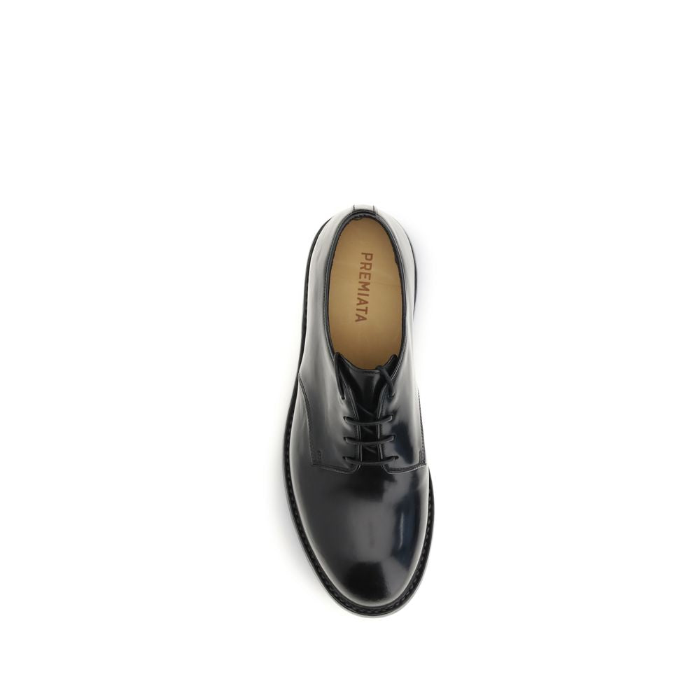 Premiata Schwarze Kalbsleder Bos Taurus Oxfords und Derbys