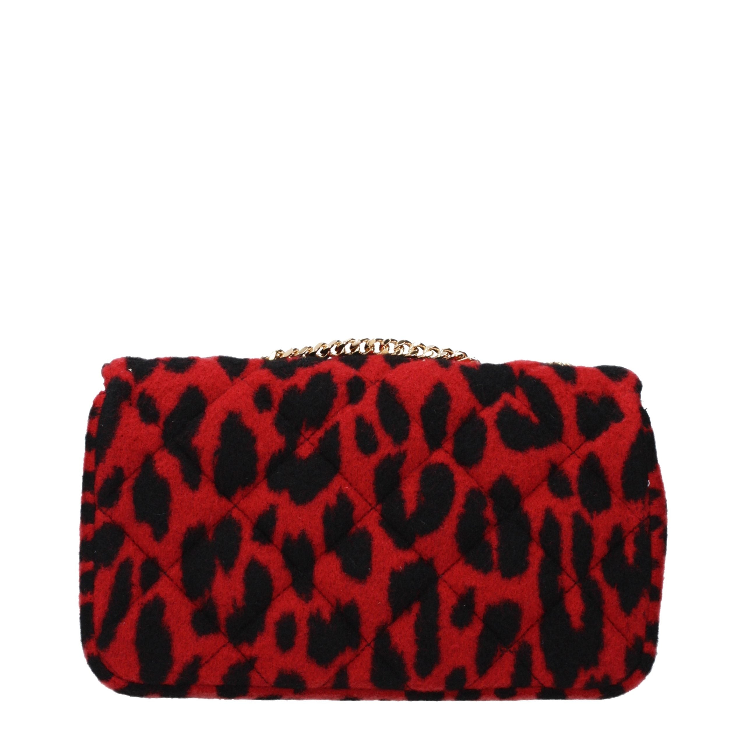 Versace Rote Schultertasche aus Wolle