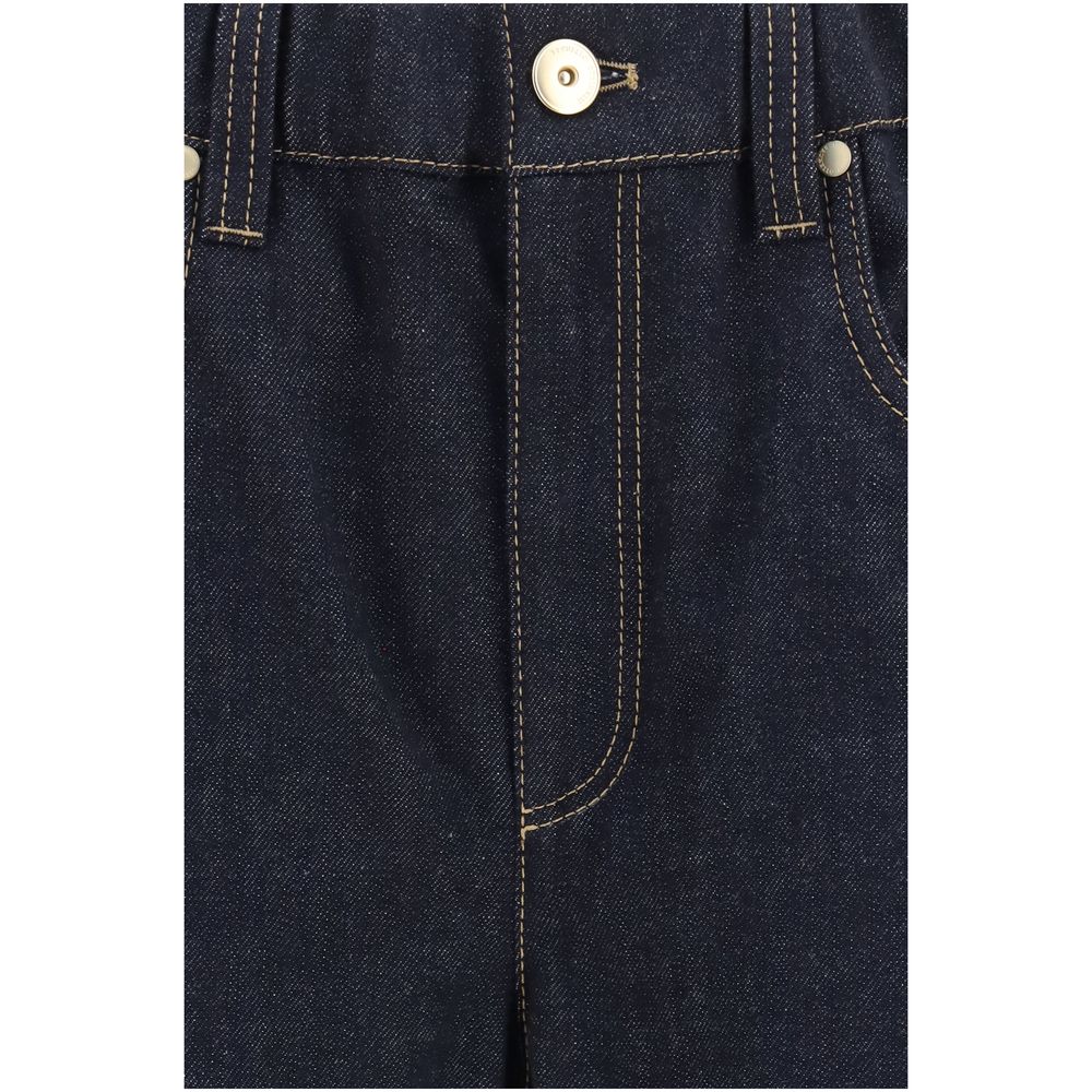 Brunello Cucinelli Blaue Baumwolljeans Denim