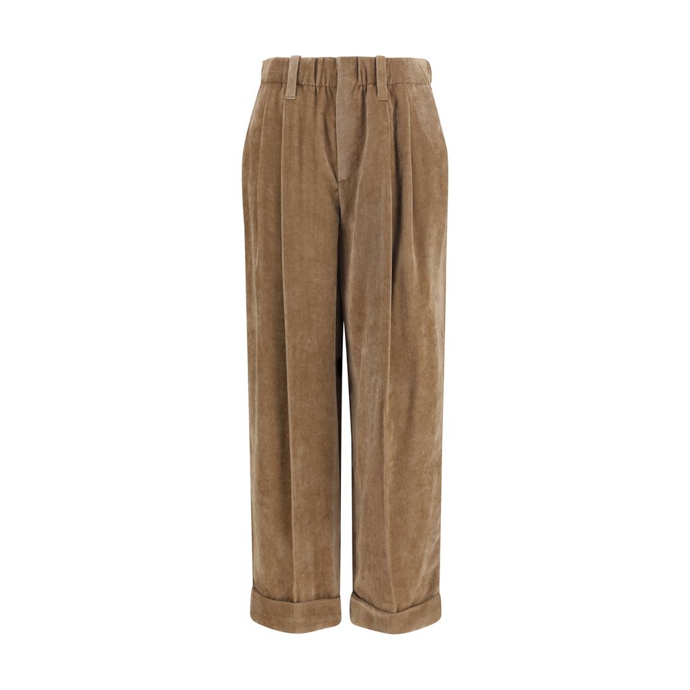 Brunello Cucinelli Braune Viskose-Freizeithose