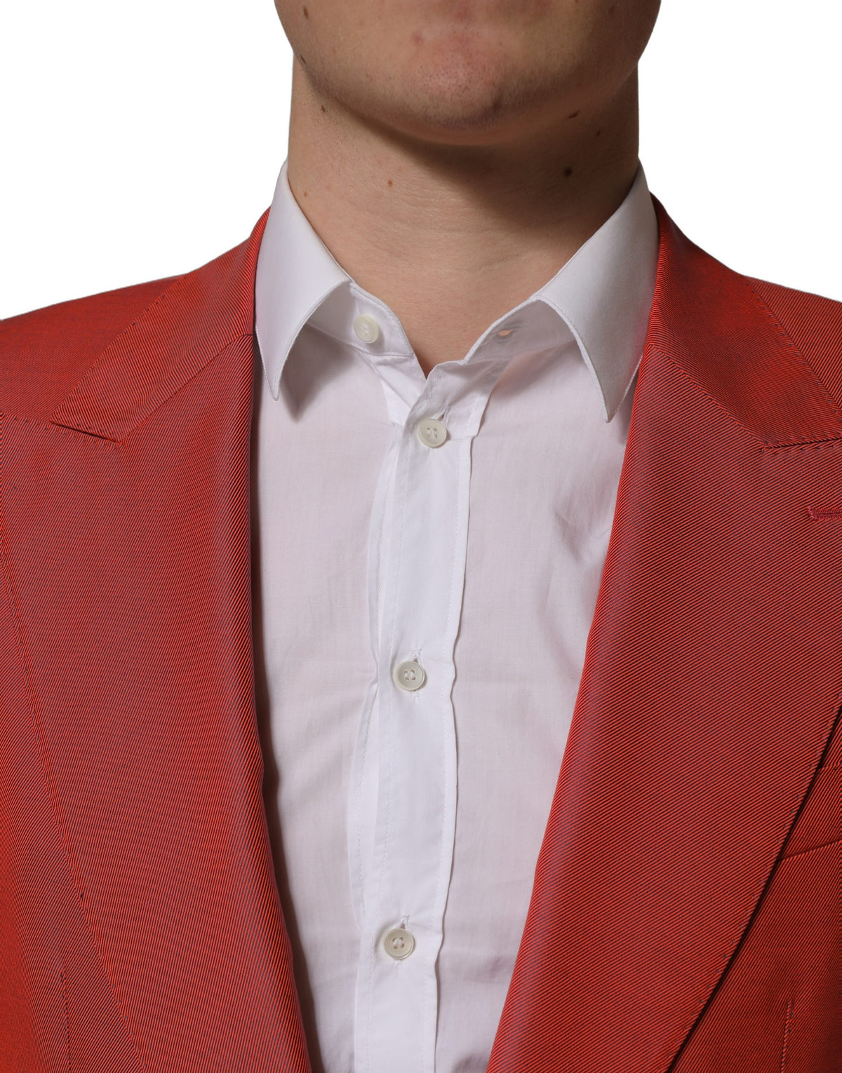 Dolce & Gabbana Roter Herren-Sakko aus Wolle mit Einreiher