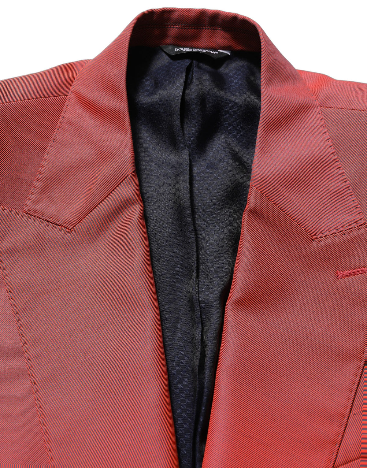 Dolce & Gabbana Roter Herren-Sakko aus Wolle mit Einreiher