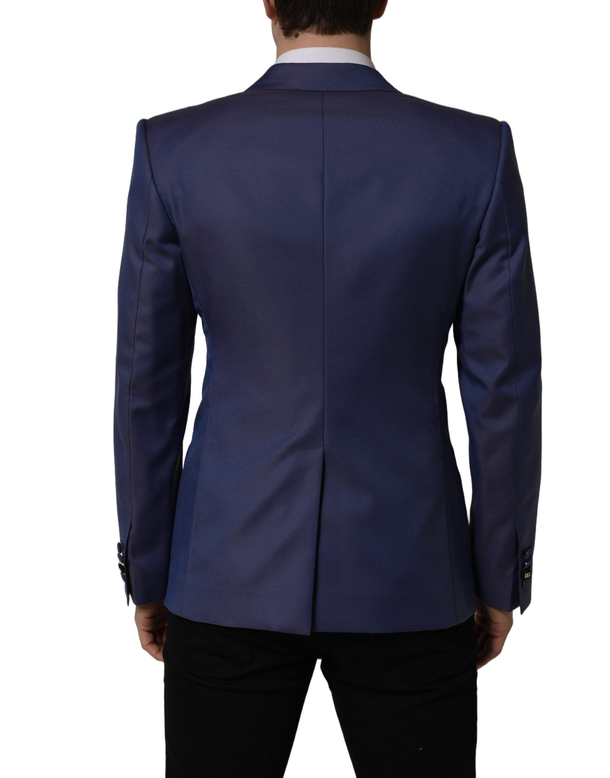 Dolce & Gabbana Blauer Woll-Sakko mit Doppelreihenknöpfen für Herren