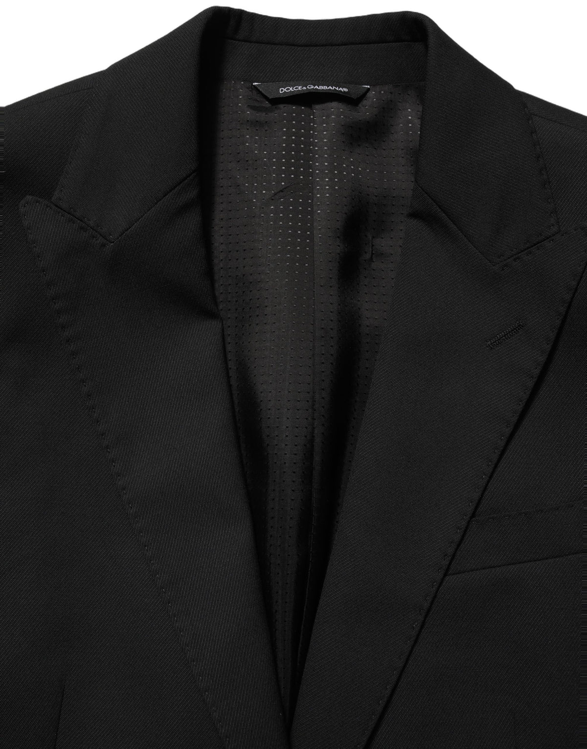Dolce & Gabbana Schwarzer Blazer aus Polyester, einreihig