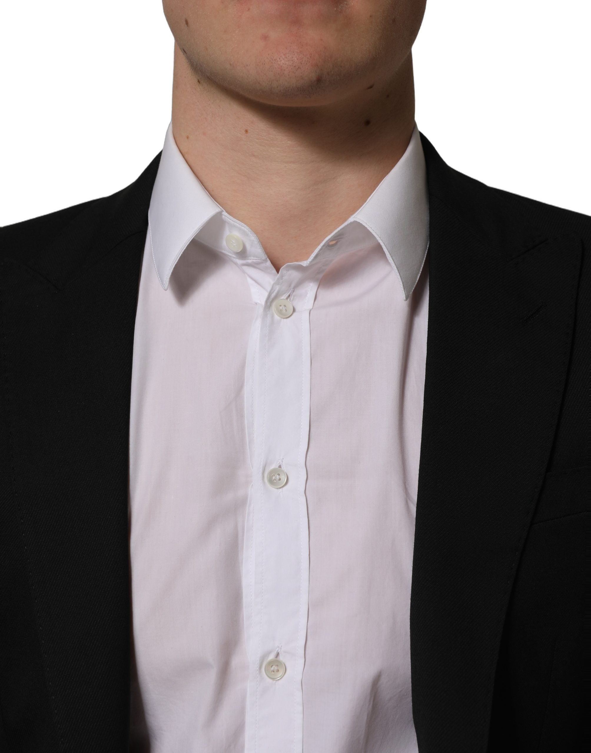 Dolce & Gabbana Schwarzer Blazer aus Polyester, einreihig