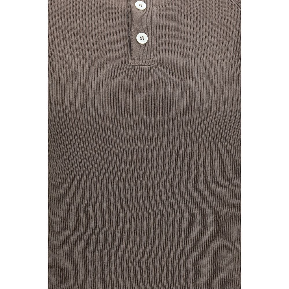 Brunello Cucinelli Braunes Baumwollhemd