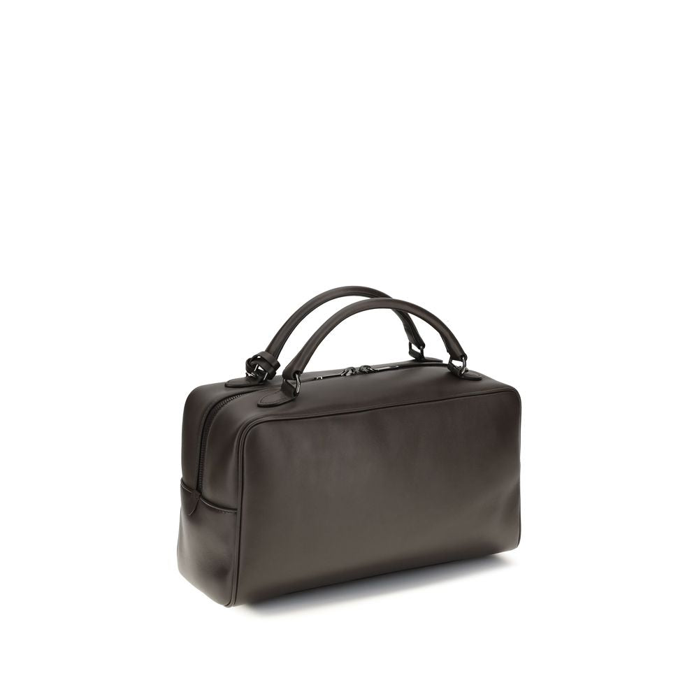 Brunello Cucinelli Braune Kalbsleder Bos Taurus Schultertasche