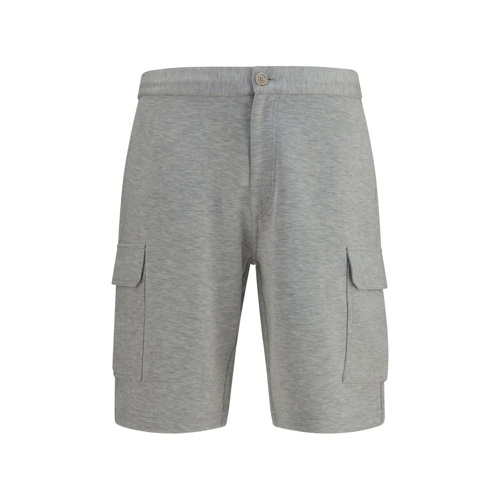 Brunello Cucinelli Graue Cargoshorts aus Baumwolle