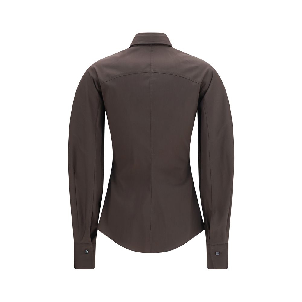 Brunello Cucinelli Braunes Baumwollhemd