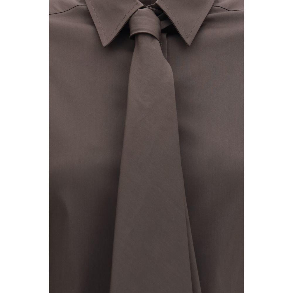 Brunello Cucinelli Braunes Baumwollhemd