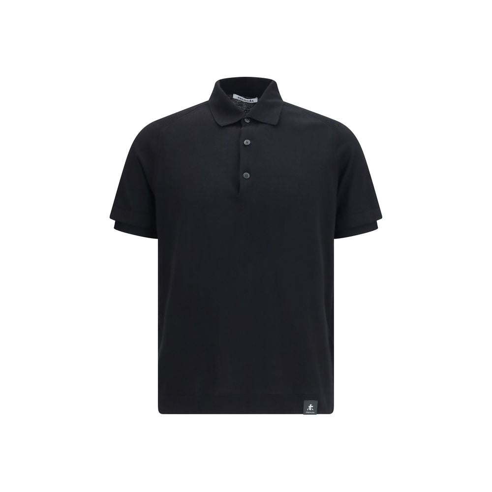 Premiata Schwarzes Baumwoll-Poloshirt